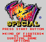 Fatal Fury Special (USA, Europe) Title Screen